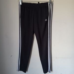 Adidas Black Sweatpants with Iconic Stripes